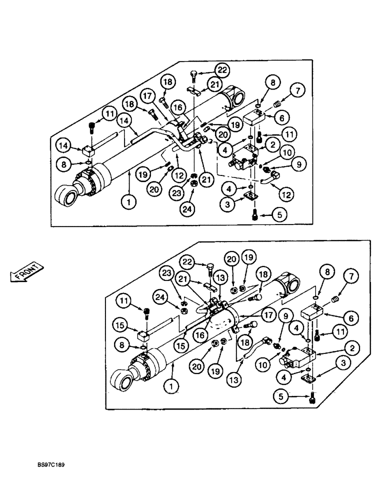 Схема запчастей Case 9030B - (8-170) - LOAD HOLDING OPTION, HOLDING VALVES AND TUBES AT BOOM CYLINDERS (08) - HYDRAULICS