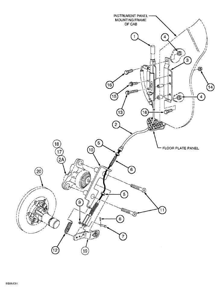 Схема запчастей Case 689G - (07-06) - PARKING BRAKE (07) - BRAKES