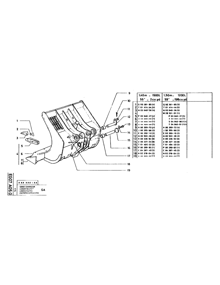 Схема запчастей Case GCK120 - (236[1]) - 1.50 - 1200L 