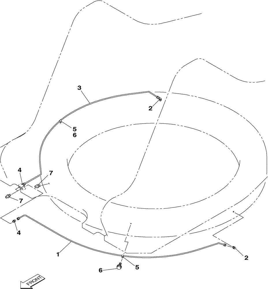 Схема запчастей Case CX700 - (09-001-01[01]) - LUBRICATION CIRCUIT - SWING COMPONENTS (09) - CHASSIS/ATTACHMENTS