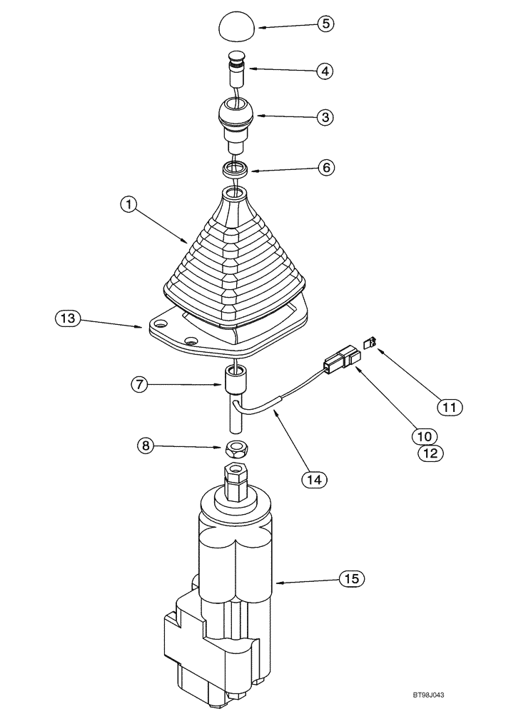 Схема запчастей Case 921C - (08-35) - VALVE ASSY - REMOTE CONTROL, SINGLE LEVER (08) - HYDRAULICS