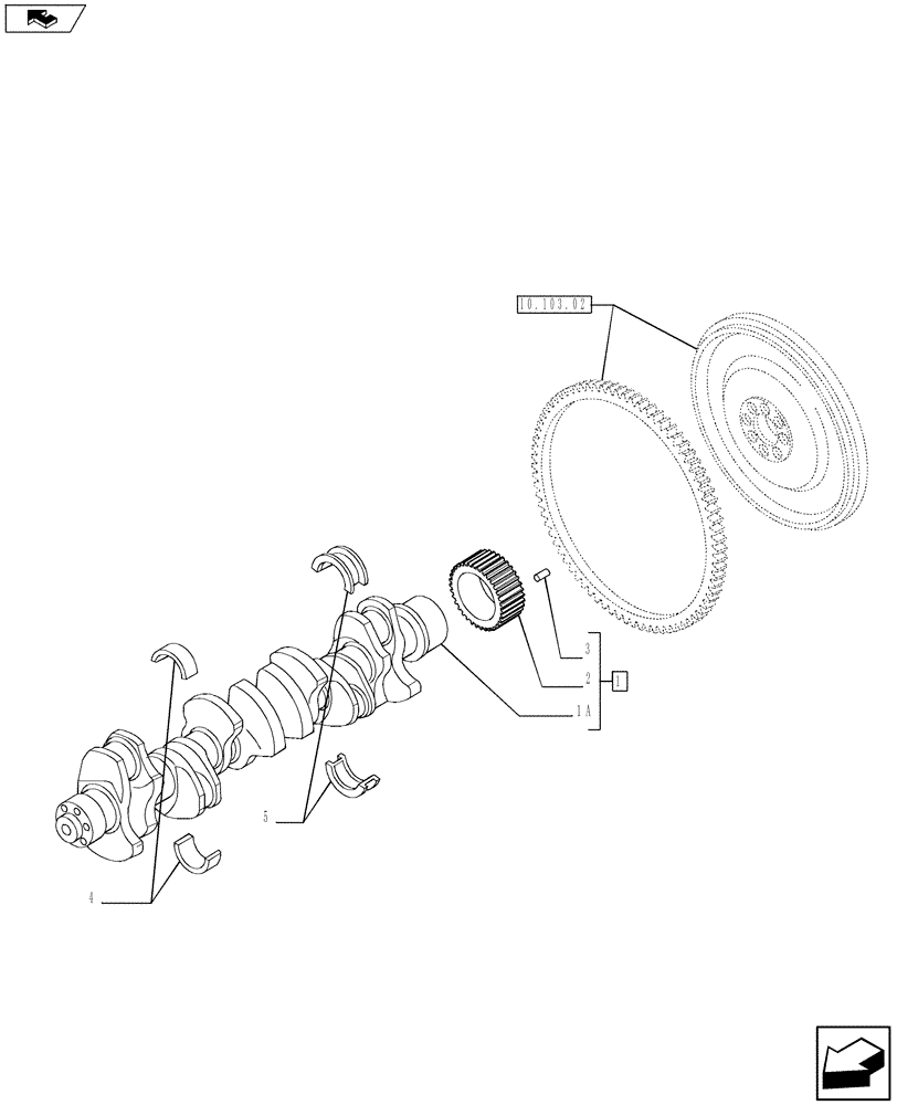 Схема запчастей Case F3AE0684S E914 - (10.103.01) - CRANKSHAFT & RELATED PARTS (10) - ENGINE