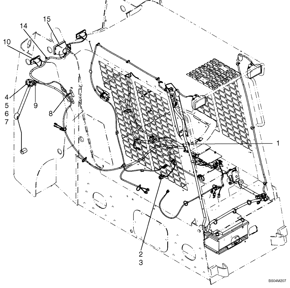 Схема запчастей Case 420CT - (04-06) - HARNESS, CHASSIS (04) - ELECTRICAL SYSTEMS