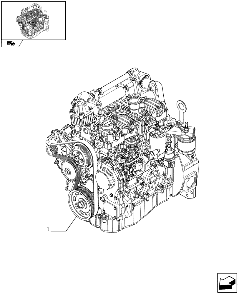 Схема запчастей Case 321E - (0.02.1/03) - ENGINE (01) - ENGINE