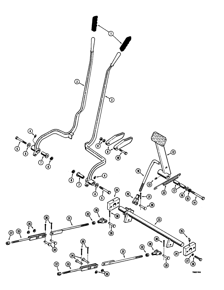 Схема запчастей Case 350B - (088) - TRANSMISSION STEERING AND BRAKE CONTROLS (03) - TRANSMISSION