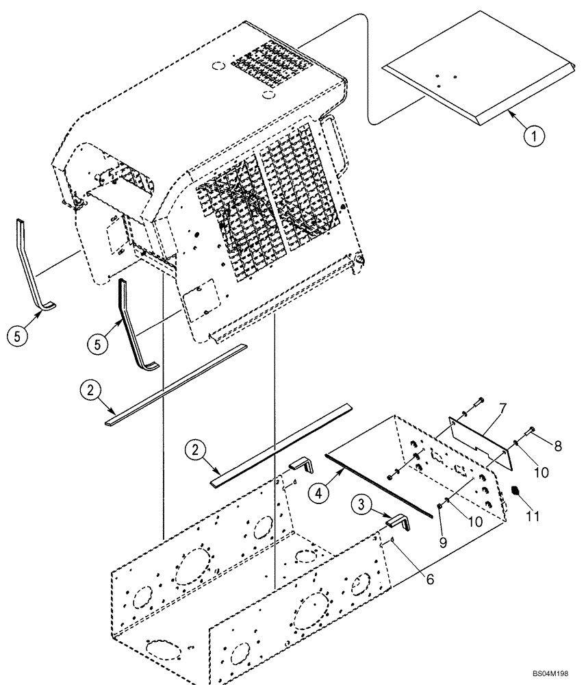 Схема запчастей Case 410 - (09-19) - SOUNDPROOFING (09) - CHASSIS