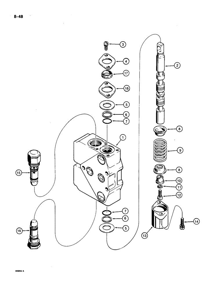 Схема запчастей Case 550 - (8-48) - AUXILIARY SECTIONS (08) - HYDRAULICS