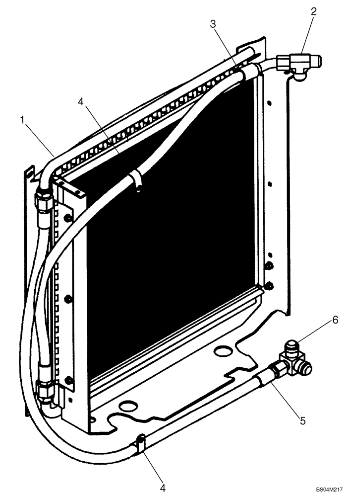 Схема запчастей Case 430 - (06-01B) - OIL COOLER - HIGH FLOW (06) - POWER TRAIN