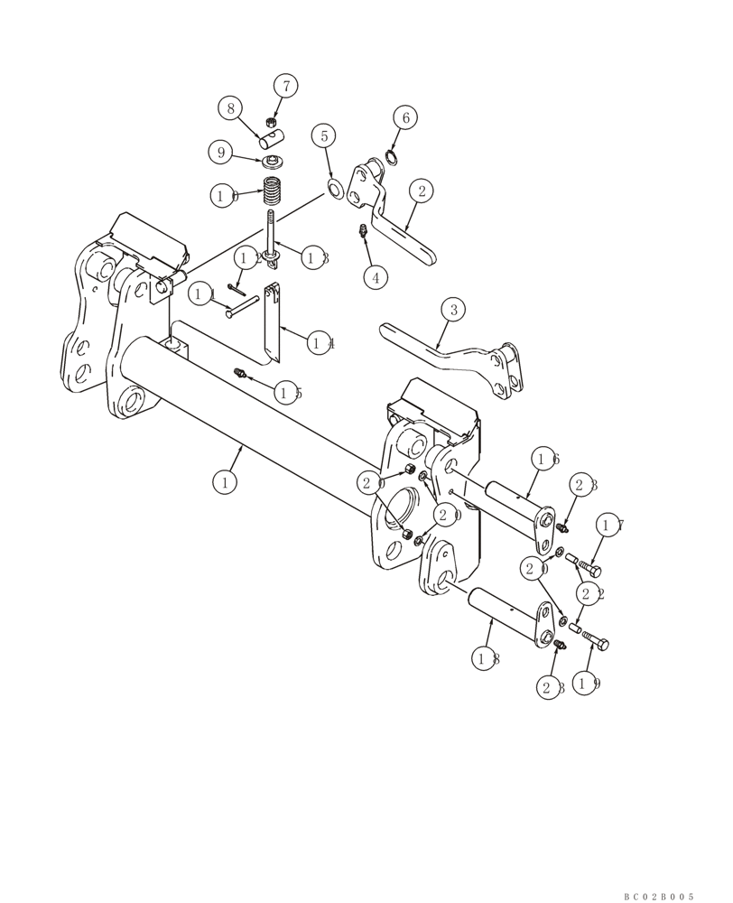 Схема запчастей Case 465 - (09-03) - COUPLER, MECHANICAL (09) - CHASSIS