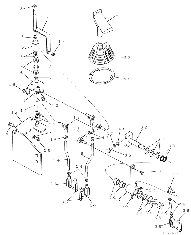 Схема запчастей Case 850L - (08-16) - CONTROLS - LEVER AND LINKAGE, THREE SPOOL VALVE (08) - HYDRAULICS