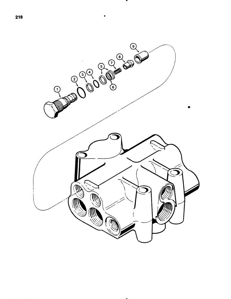 Схема запчастей Case 450B - (218) - N6001 LOAD CHECK VALVE (07) - HYDRAULIC SYSTEM