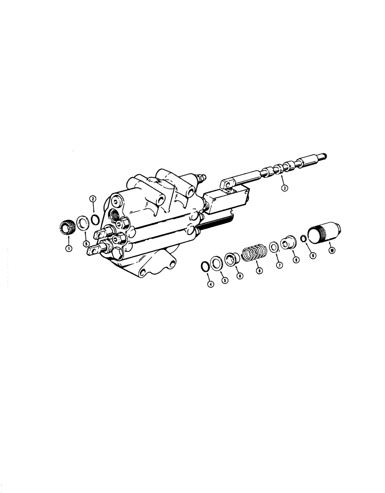 Схема запчастей Case 680E - (308) - LOADER CONTROL VALVE, CLAM SPOOL, MAIN RELIEF VALVE (35) - HYDRAULIC SYSTEMS