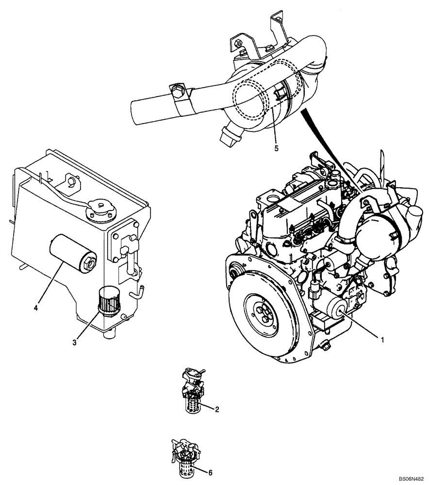 Схема запчастей Case CX17B - (00-001[00]) - FILTER, FUEL - FILTER, OIL (05) - SERVICE & MAINTENANCE