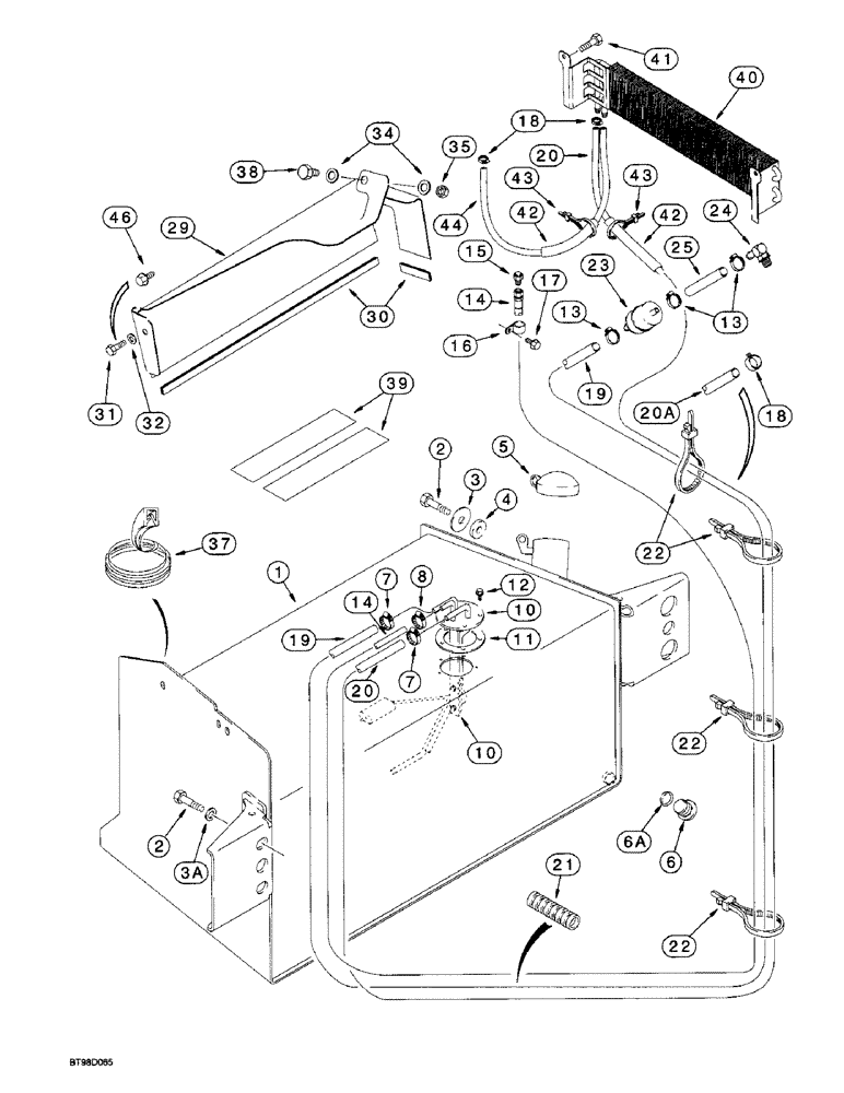 Схема запчастей Case 570LXT - (3-02) - FUEL RESERVOIR AND FUEL LEVEL SENSOR (03) - FUEL SYSTEM