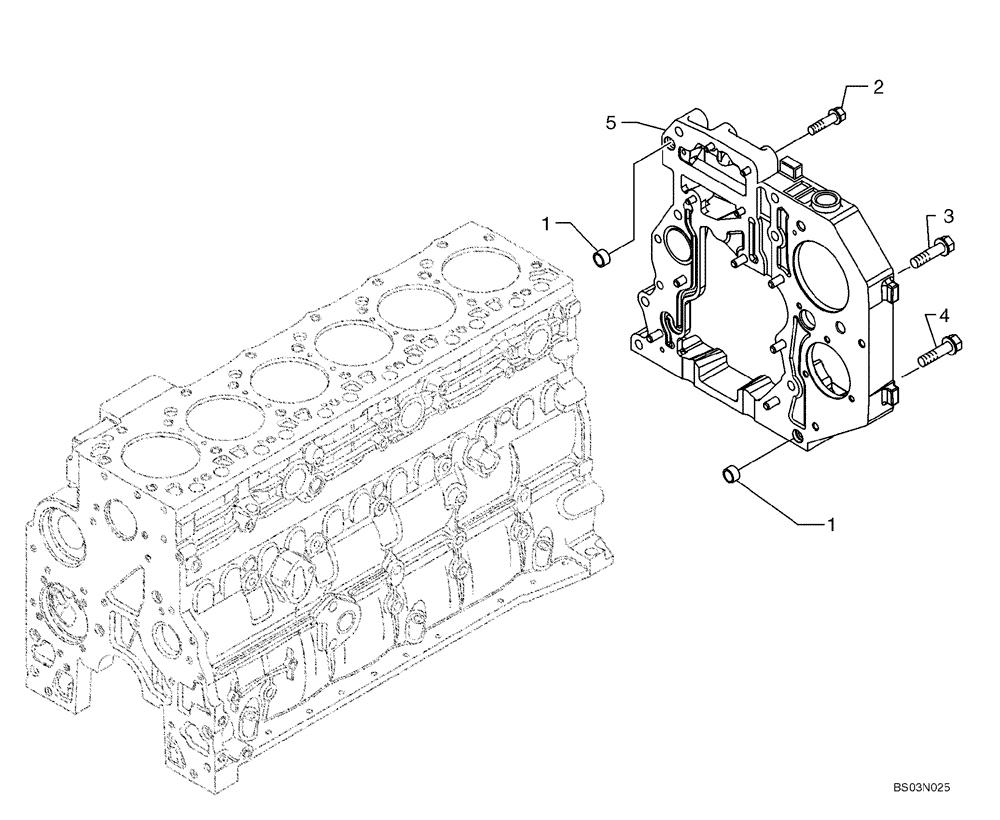 Схема запчастей Case 721E - (02-24) - GEAR COVER - REAR HOUSING (02) - ENGINE