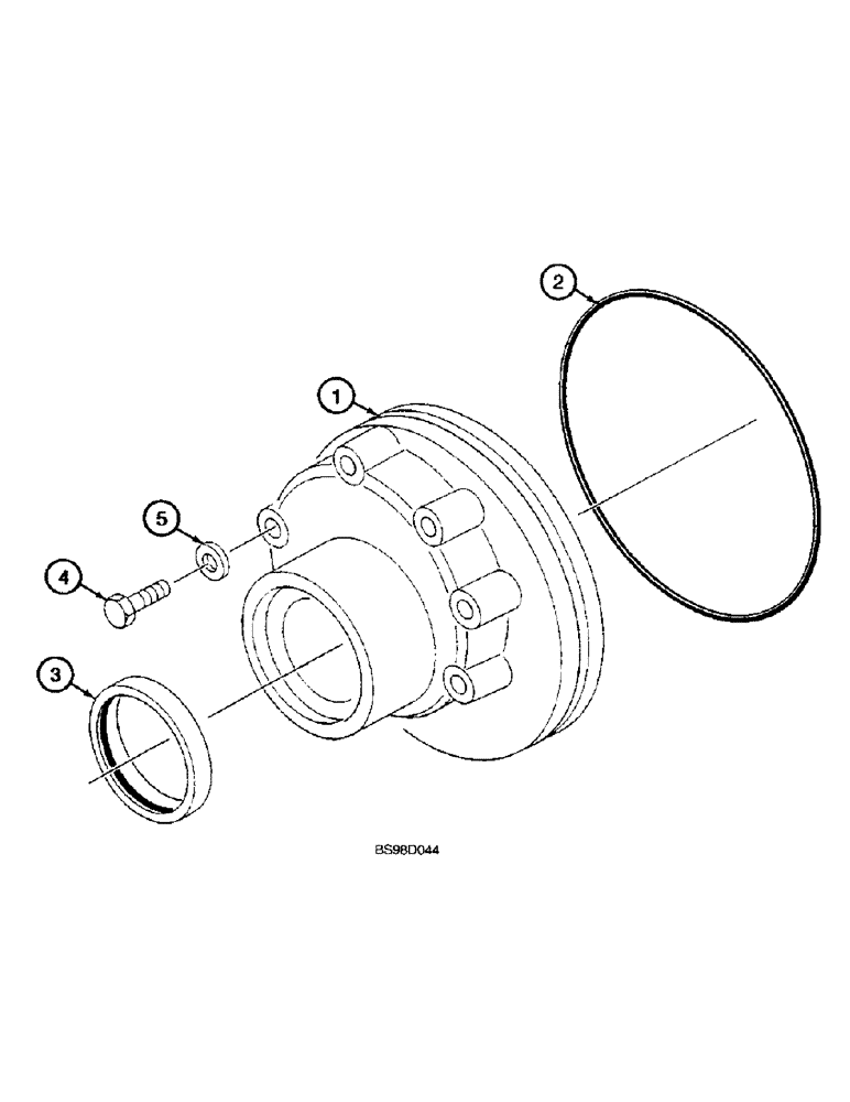 Схема запчастей Case 590SL - (6-128) - CLARK POWERSHIFT TRANSMISSION ASSEMBLY, OIL PUMP (06) - POWER TRAIN