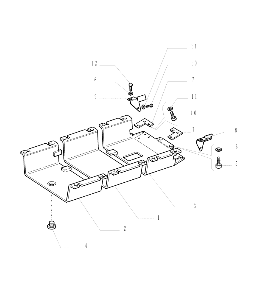 Схема запчастей Case 1850K - (5.646[01]) - BOTTOM GUARDS Hoods / Operators Compartment