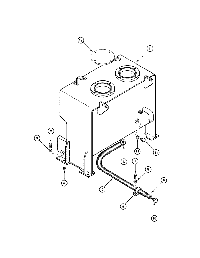 Схема запчастей Case 885 - (08-002[01]) - HYDRAULIC OIL RESERVOIR - ASSEMBLY (08) - HYDRAULICS