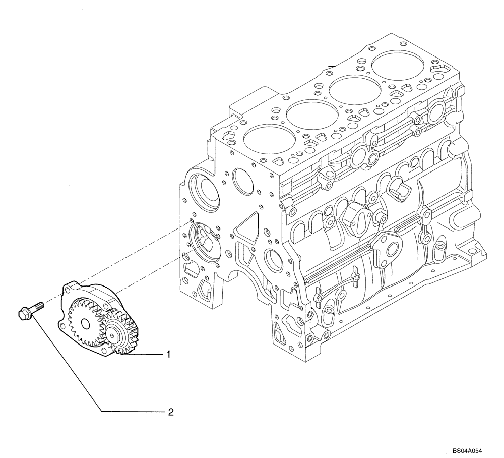 Схема запчастей Case 430 - (02-28) - OIL PUMP - ENGINE (02) - ENGINE