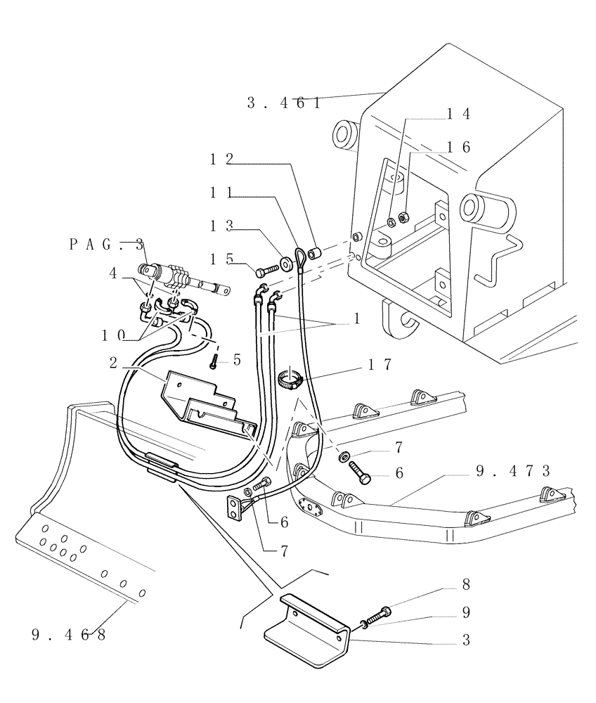 Схема запчастей Case 1850K LT - (9.482[01]) - HYDRAULIC TILT ANGLEDOZER (HA) OPTIONAL CODE 76078167 (19) - OPTIONS