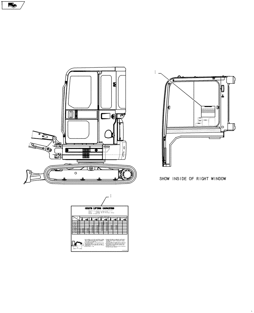 Схема запчастей Case CX27B ASN - (90.108.15) - NAME PLATE INSTALL (CAB) (90) - PLATFORM, CAB, BODYWORK AND DECALS