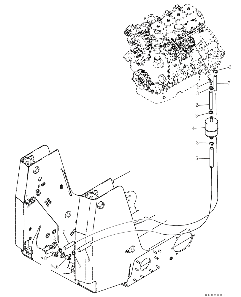 Схема запчастей Case 90XT - (03-01) - FUEL LINES (Nov 3 2009 8:28AM) (03) - FUEL SYSTEM