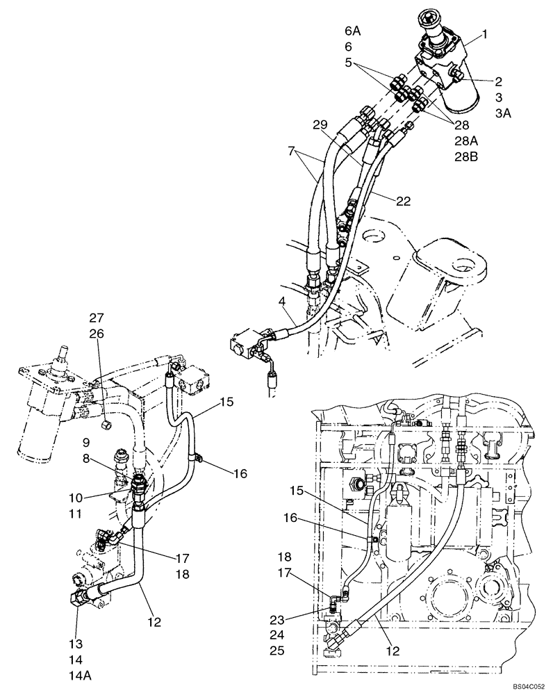 Схема запчастей Case 721D - (05-03) - HYDRAULICS - STEERING - STANDARD (05) - STEERING