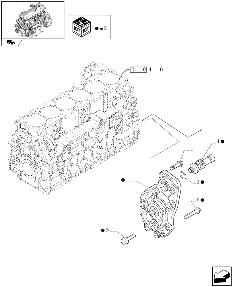 Схема запчастей Case F2CE9684C E015 - (0.30.0) - PUMP, ENGINE OIL & RELATED PARTS (504133121) 