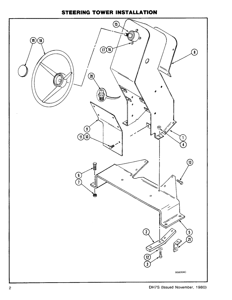 Схема запчастей Case DH7 - (02) - STEERING TOWER INSTALLATION (41) - STEERING