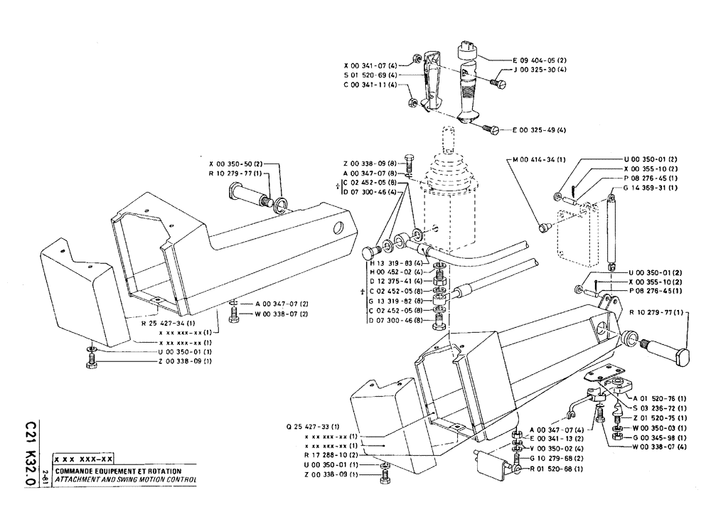 Схема запчастей Case 75C - (C21 K32.0) - ATTACHMENT AND SWING MOTION CONTROL (05) - UPPERSTRUCTURE CHASSIS