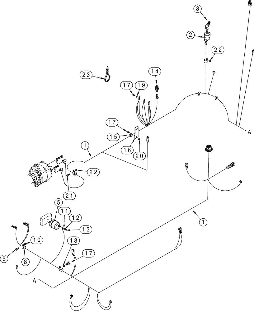 Схема запчастей Case 921C - (04-14) - HARNESS, REAR (04) - ELECTRICAL SYSTEMS