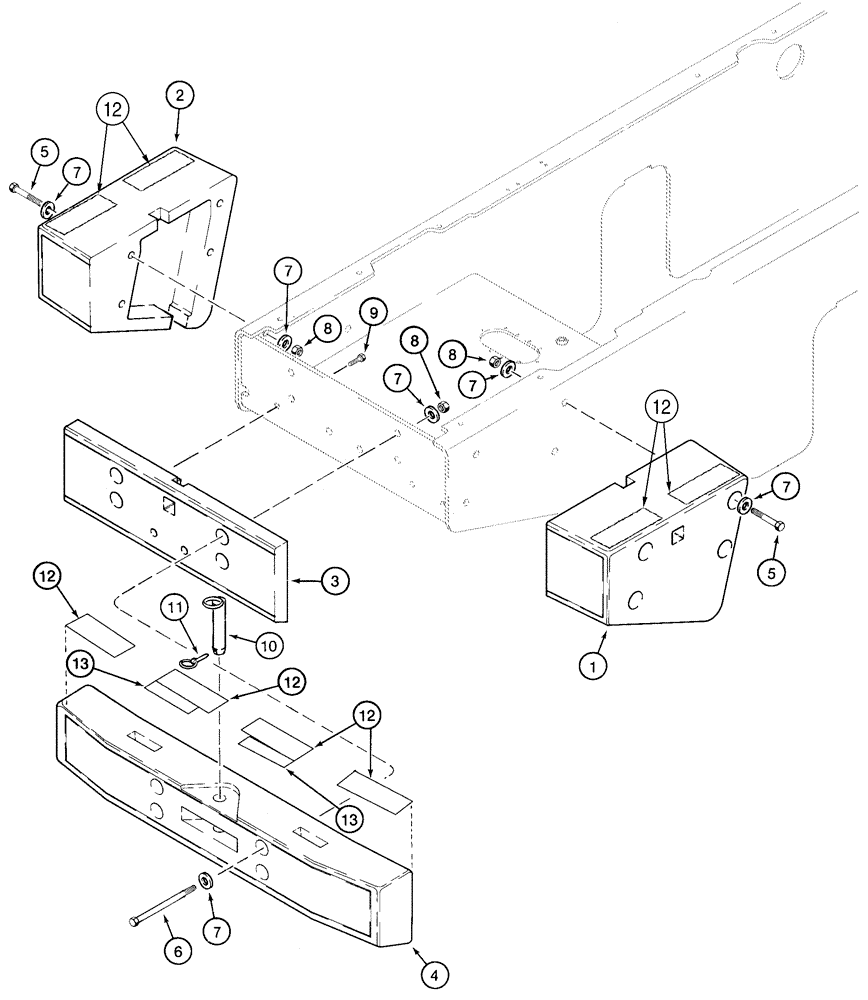 Схема запчастей Case 921C - (09-11) - COUNTERWEIGHTS (09) - CHASSIS