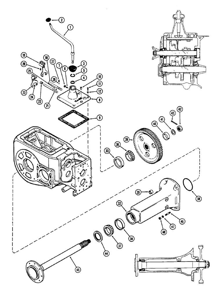 Схема запчастей Case W5A - (122) - TRANSMISSION GEAR SHIFT (06) - POWER TRAIN