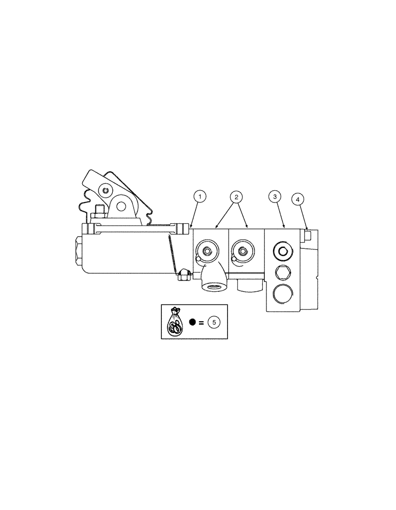 Схема запчастей Case 845 - (07-08[01]) - SERVICE BRAKE - VALVE (07) - BRAKES