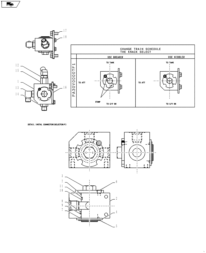 Схема запчастей Case CX55BMSR - (01-024[04]) - HYD LINES, UPPER (35) - HYDRAULIC SYSTEMS