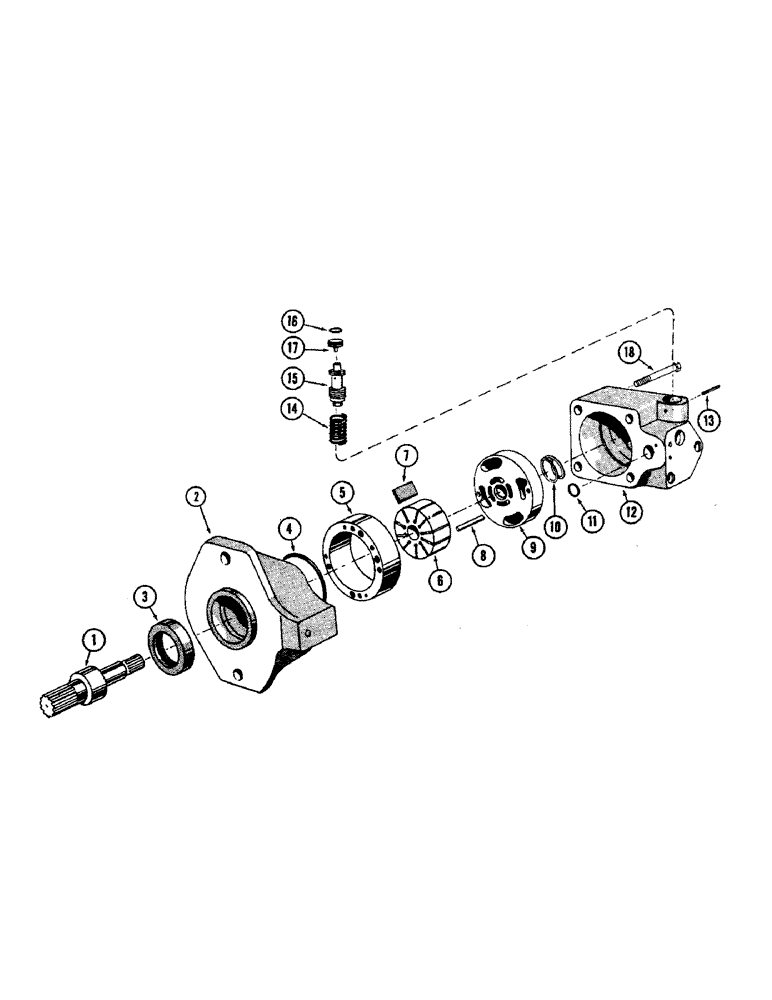 Схема запчастей Case W8B - (098) - A17519 POWER STEERING PUMP, L10898 POWER STEERING PUMP (04) - UNDERCARRIAGE