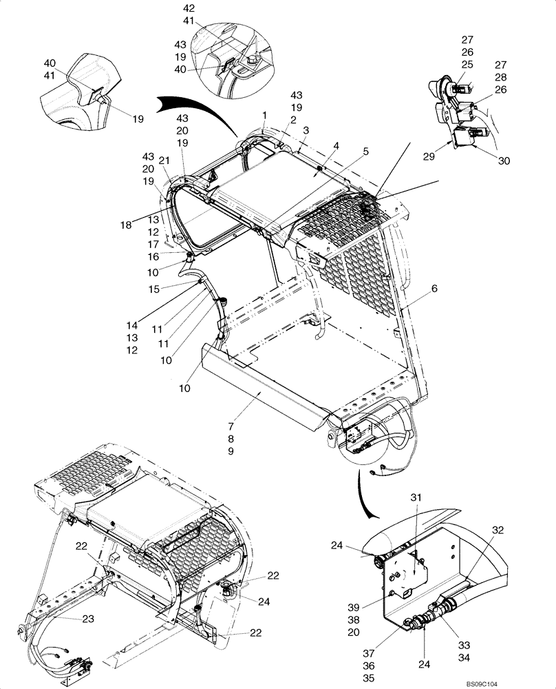 Схема запчастей Case 430 - (09-53[01]) - HEATER SYSTEM (09) - CHASSIS