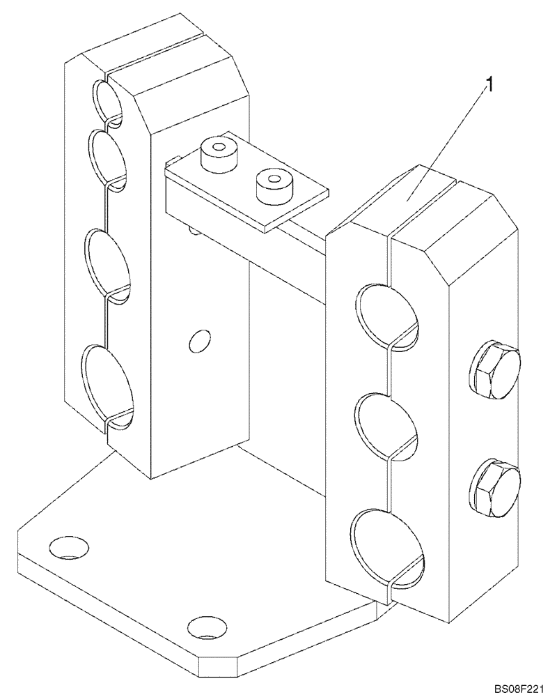 Схема запчастей Case SV210 - (09-23[01]) - HOLDER, HOSE (GROUP 67) (ND138864) (09) - CHASSIS/ATTACHMENTS