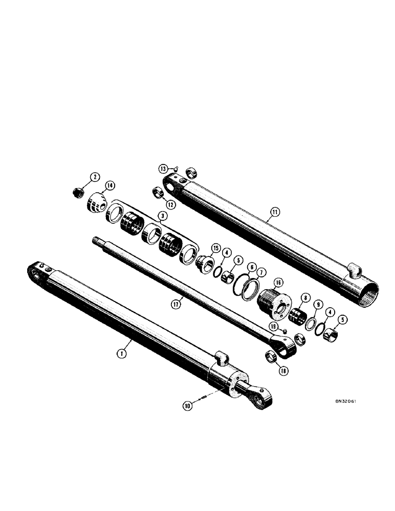 Схема запчастей Case 420C - (304[1]) - D27751 HYDRAULIC BOOM CYLINDER (07) - HYDRAULIC SYSTEM