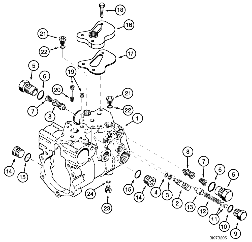 Схема запчастей Case 95XT - (08-14F) - PUMP, PISTON (Aug 13 2010 12:43PM) (08) - HYDRAULICS