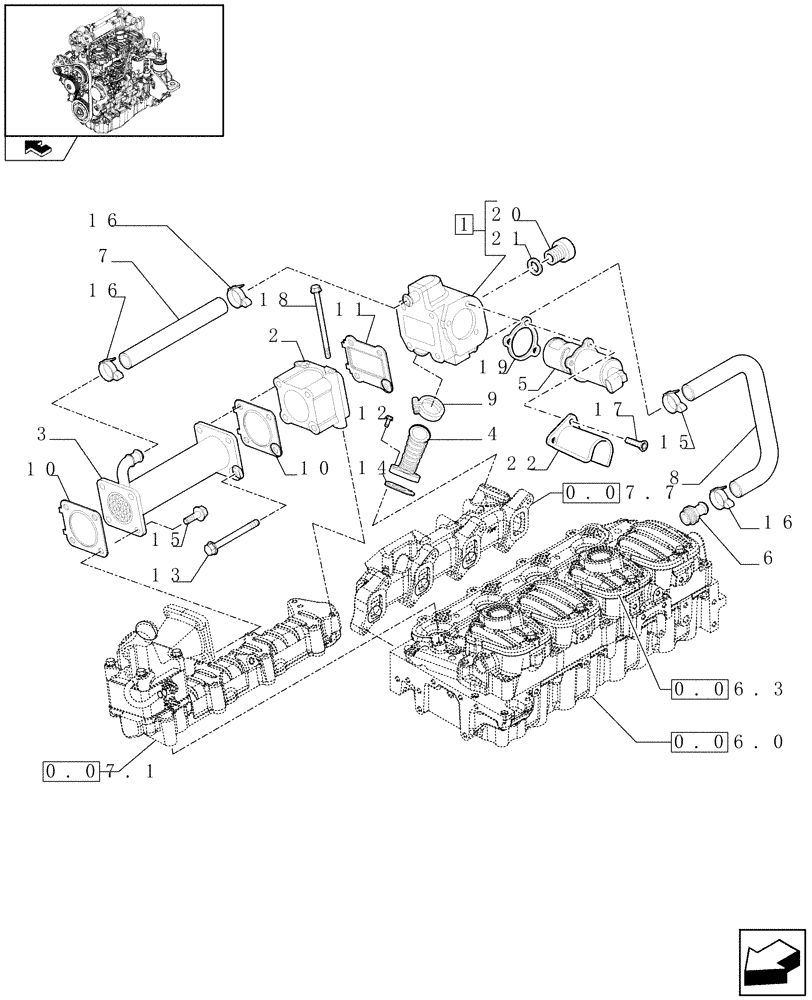 Схема запчастей Case F5CE5454B A002 - (0.07.5) - HEAT EXCHANGER - ENGINE (504183320) 