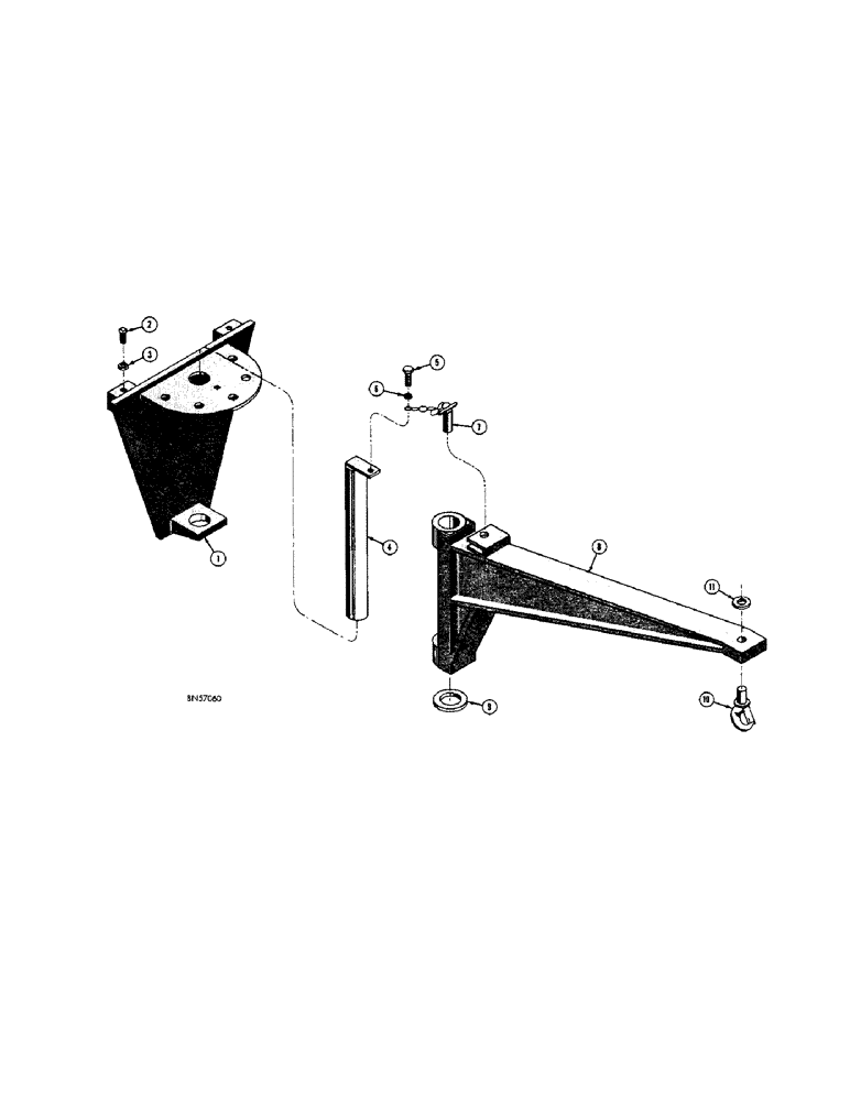 Схема запчастей Case 310B - (70[1]) - CRANE BOOM ATTACHMENT, LATE PRODUCTION 