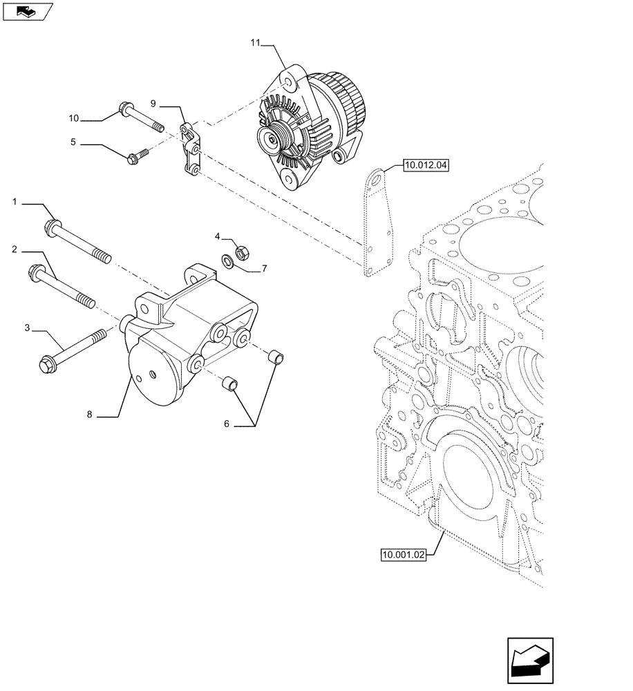 Схема запчастей Case F2CFE614C A003 - (55.301.02) - ALTERNATOR (55) - ELECTRICAL SYSTEMS