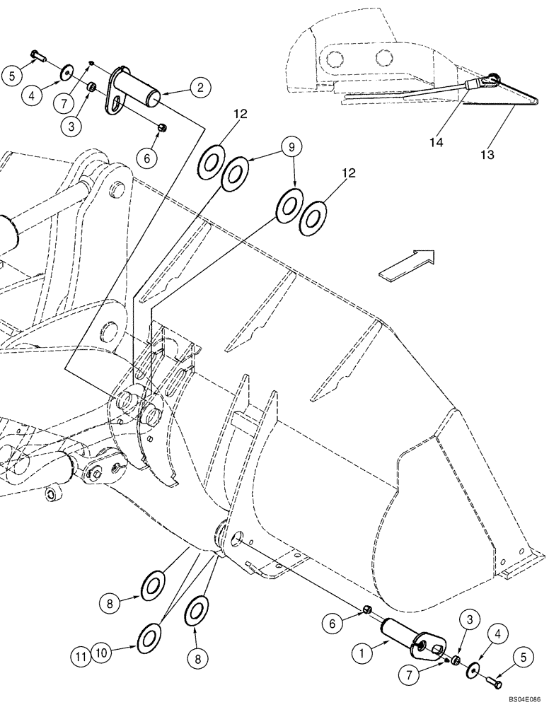 Схема запчастей Case 621D - (09-07A) - BUCKETS - ATTACHMENT (Z BAR LOADER) (09) - CHASSIS