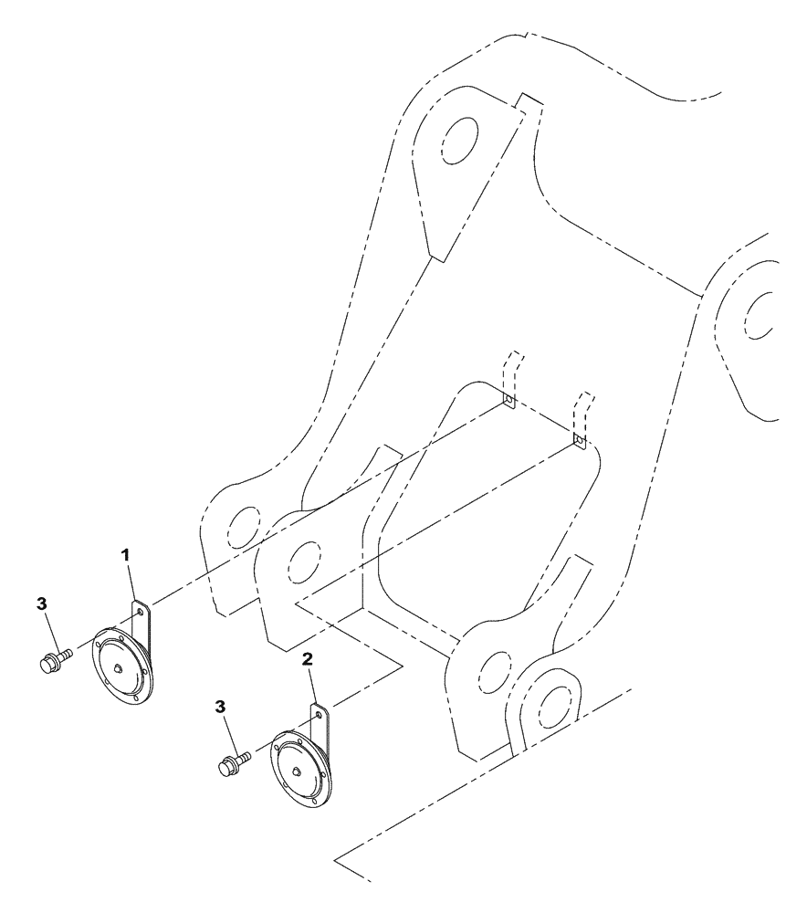 Схема запчастей Case CX210C LC - (55.408.02) - HORN (55) - ELECTRICAL SYSTEMS