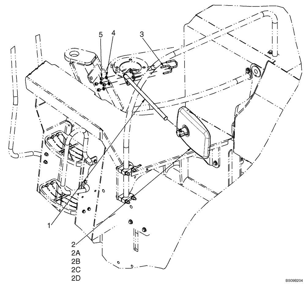 Схема запчастей Case 921E - (09-53A) - CAB - MIRRORS - EUROPE (P.I.N. N8F206417 AND AFTER) (09) - CHASSIS