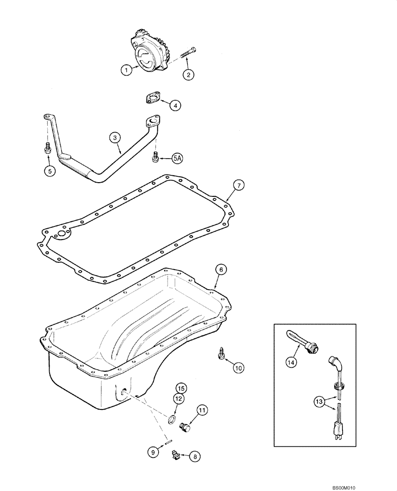 Схема запчастей Case CX160 - (02-12) - OIL PUMP, PAN - HEATER (02) - ENGINE