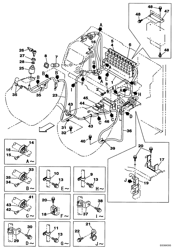 Схема запчастей Case CX460 - (04-06) - ELECTRICAL - CAB (04) - ELECTRICAL SYSTEMS