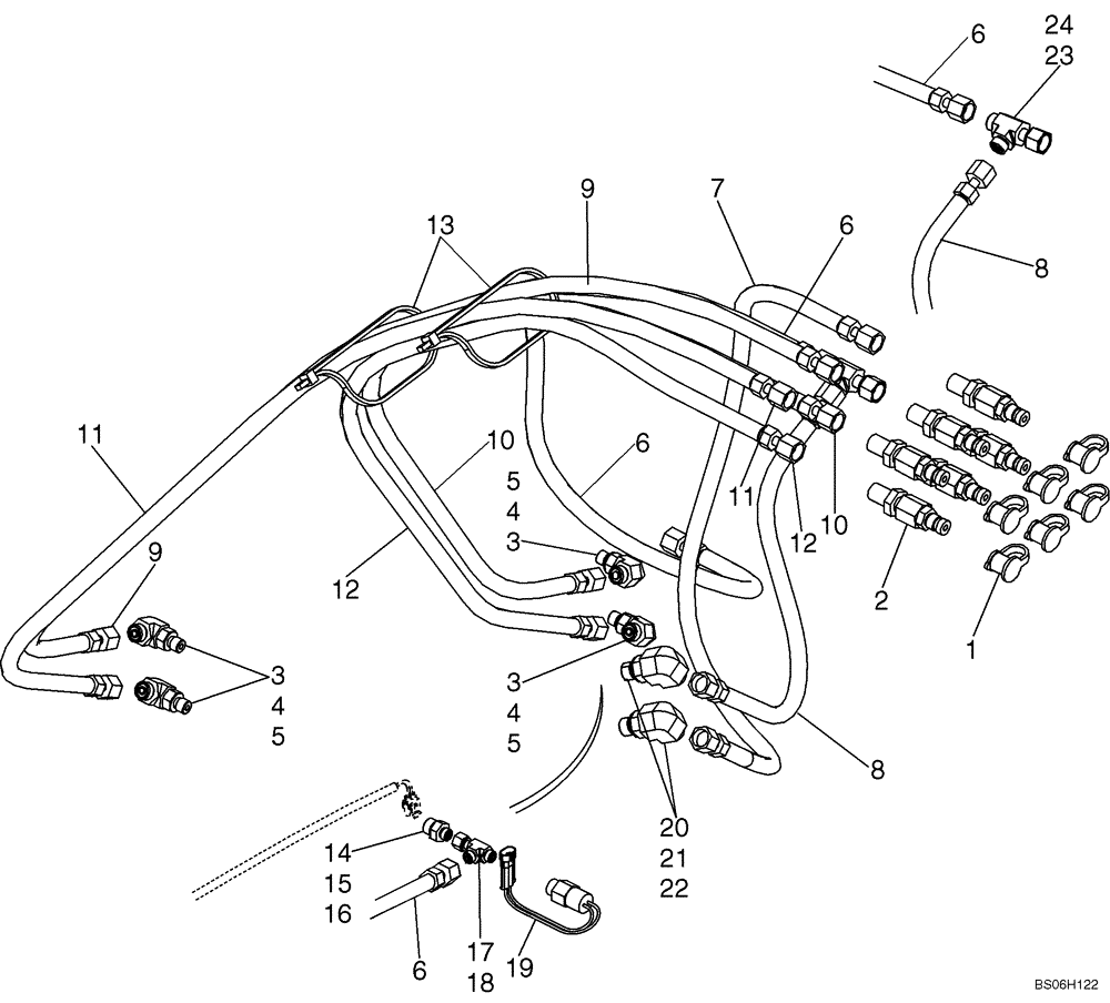 Схема запчастей Case 1150K - (06-04) - DIAGNOSTIC LINES (06) - POWER TRAIN