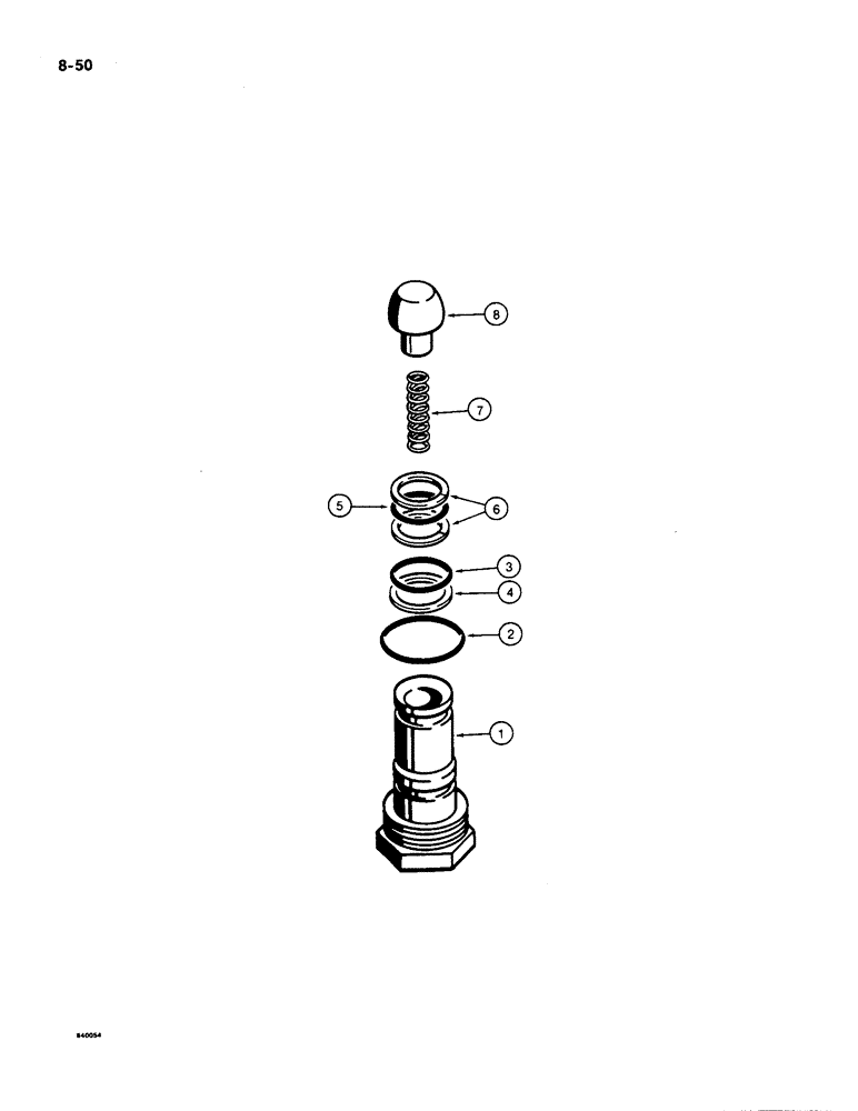 Схема запчастей Case 550 - (8-50) - LOAD CHECK VALVE (08) - HYDRAULICS